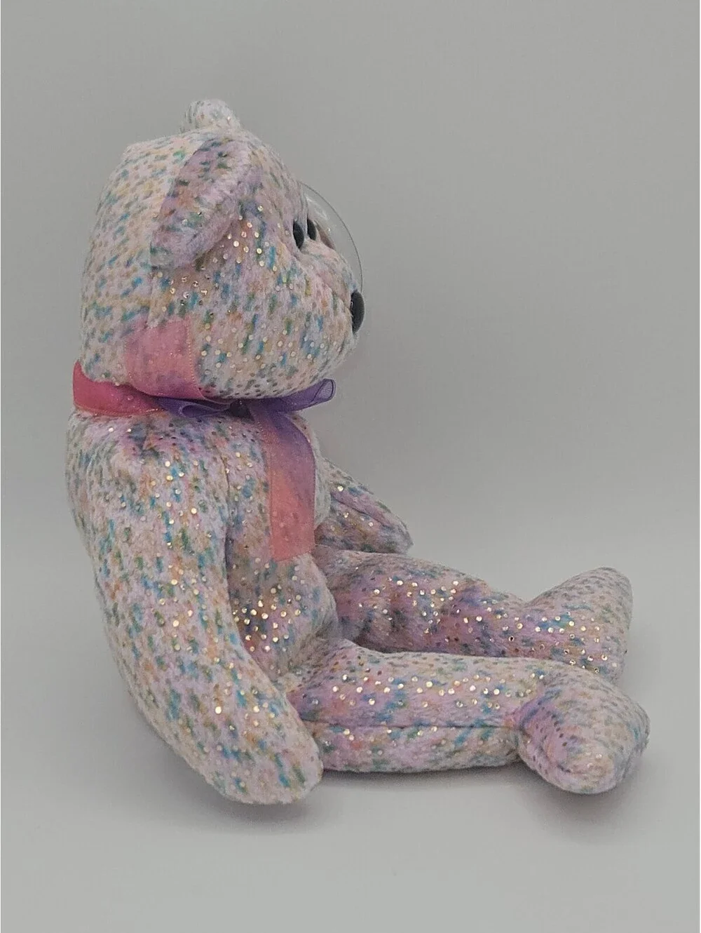 TY Beanie Baby 2001 Signature Bear – Pink Pastel Confetti